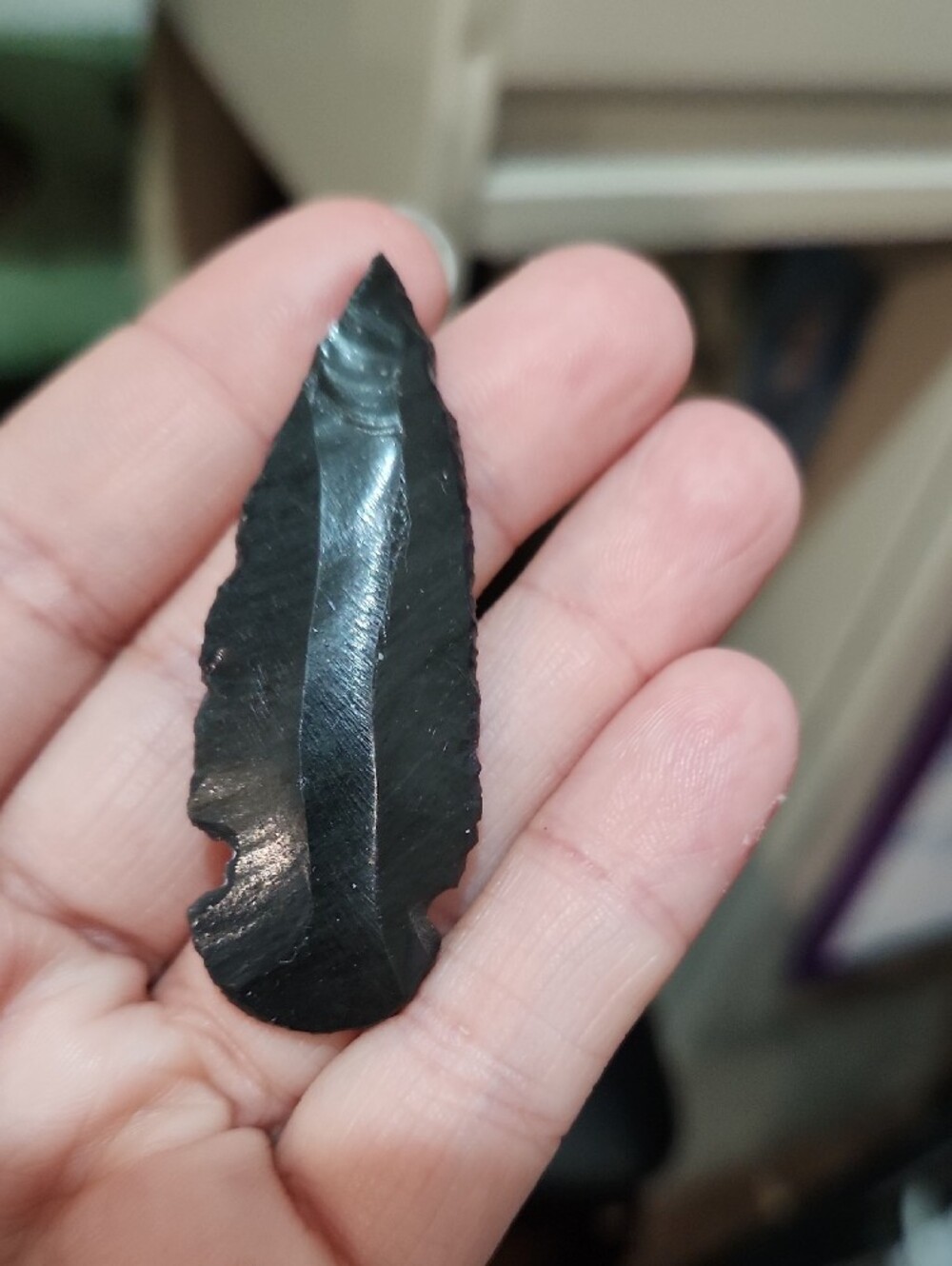Pyrite Nugget, Obsidian Arrowhead, Mahogany Obsidian Arrowhead - Picture 9 of 12